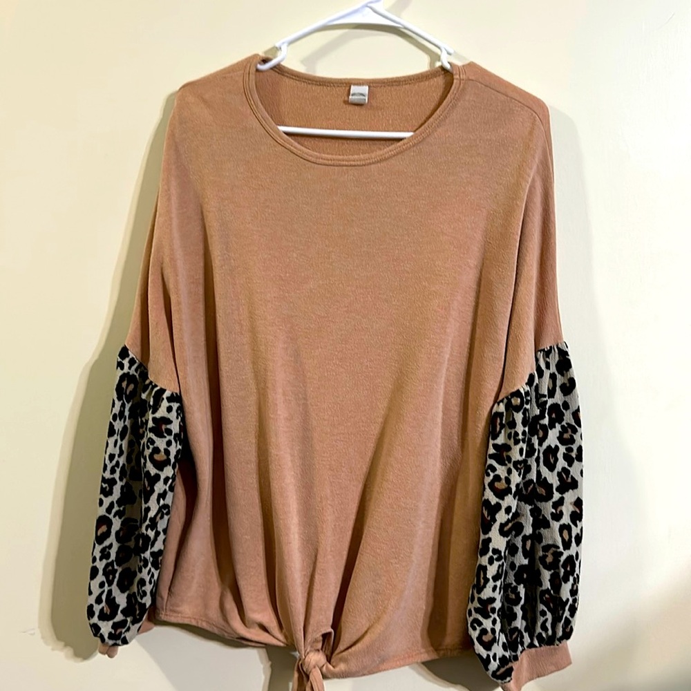 Front tie sweater